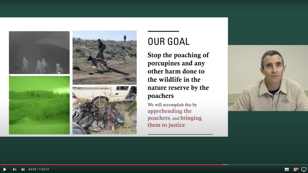 webinar on anti poaching case study with Israeli ranger Ariel Kedem, INPA