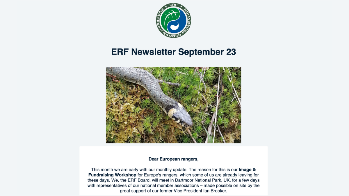 ERF September newsletter