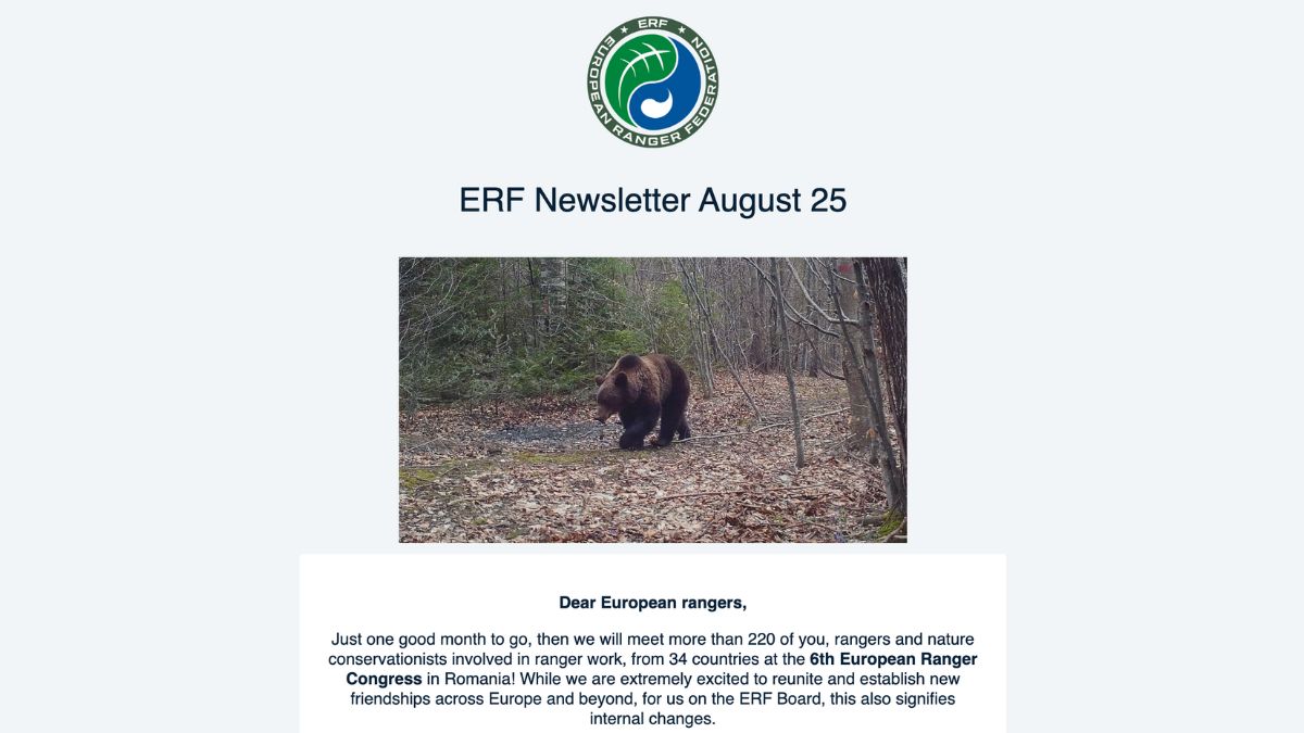 ERF August newsletter